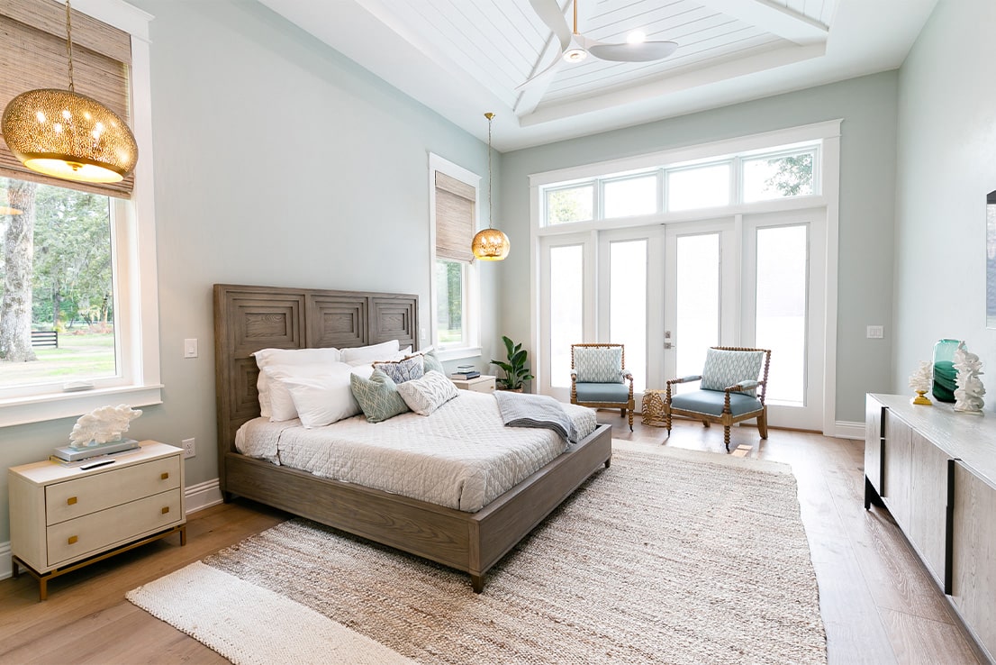 Master bedroom built by Sterling Builders